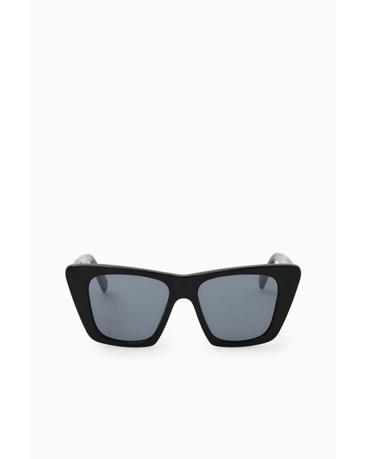 COS Black Oversized Cat-eye Sunglasses