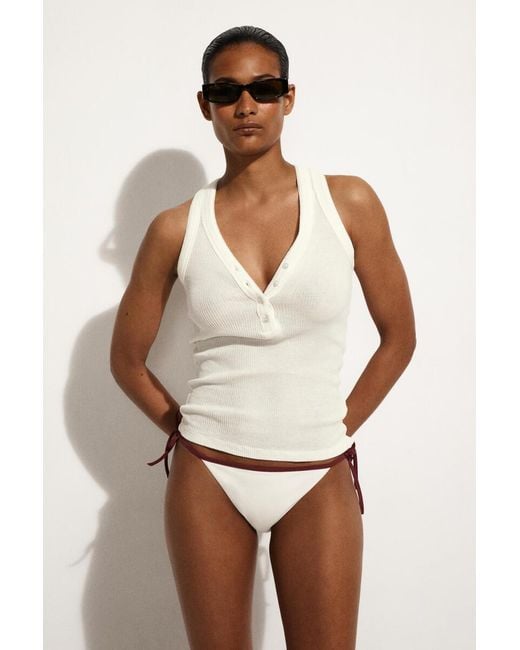 COS Natural Contrast-Trimmed Tie-Side Bikini Briefs