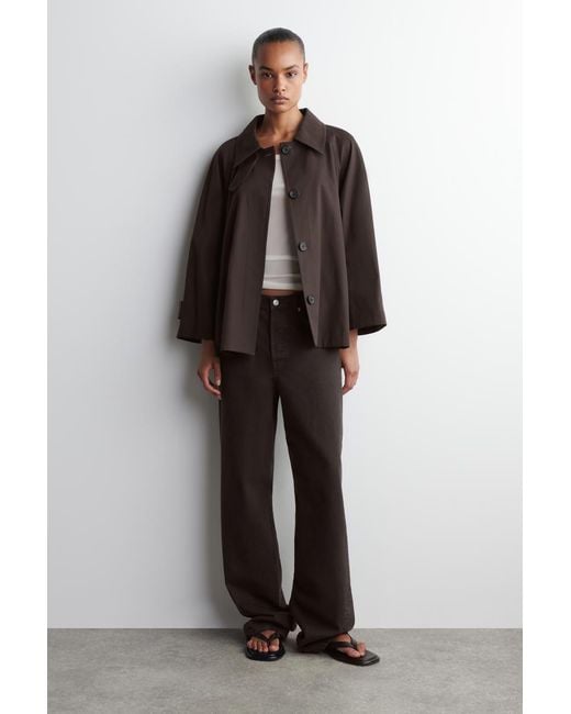 COS Brown A-Line Trench Jacket