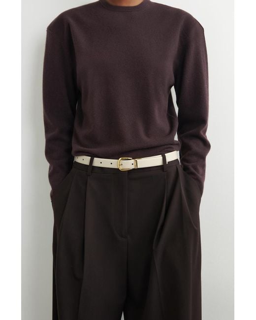 COS Black Reversible Leather Belt