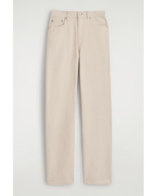 COS Natural Chord Canvas Straight-Leg Jeans