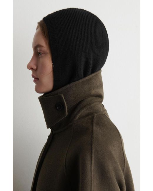 COS Black Ribbed Wool-Cashmere Balaclava