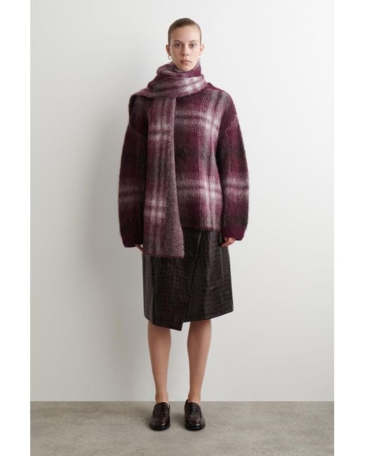 Sciarpa A Quadri di COS in Purple