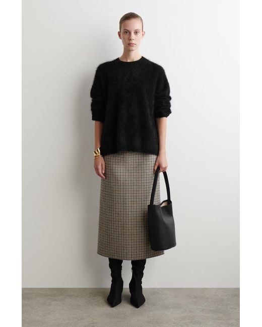 COS Black Brushed-Cashmere Crew-Neck Sweater