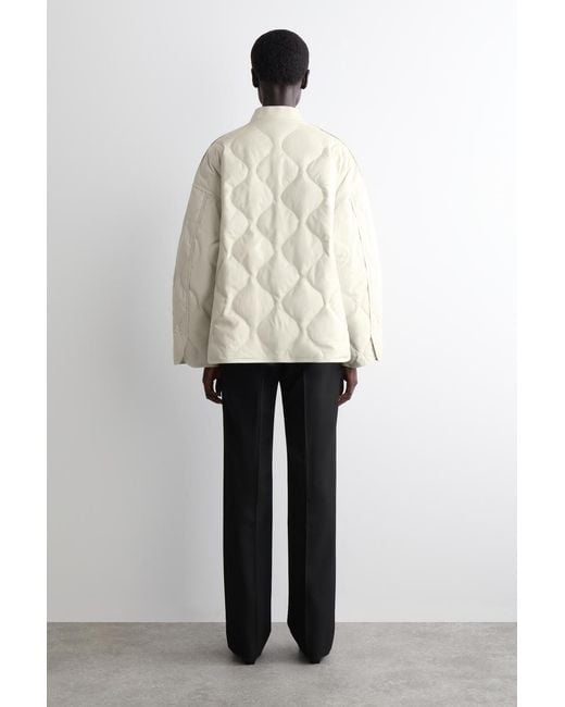 COS Natural Oversized Quilted Jacket