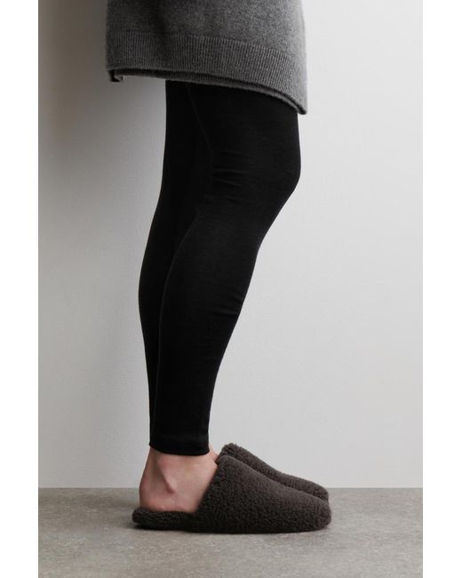 COS Black Teddy Mules