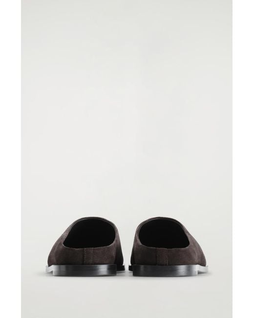 COS Black Classic Suede Mules