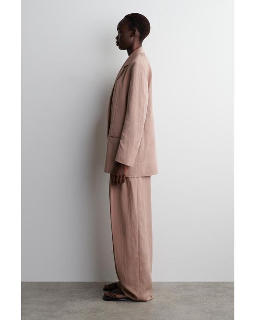COS Pink Oversized Fluid Blazer