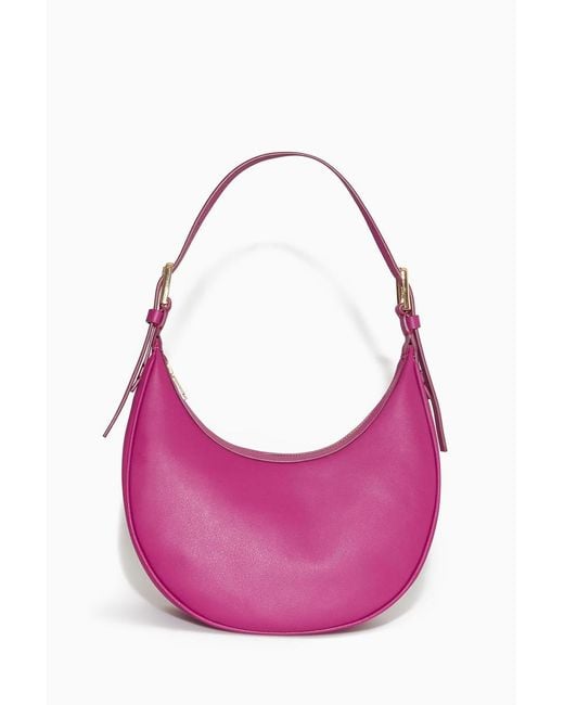 COS Pink Sichelförmige Mini-ledertasche