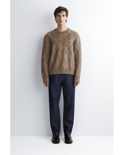 COS Natural Space-Dyed Mohair-Blend Crew-Neck Sweater for men