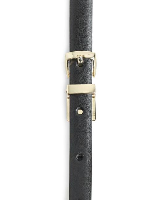 COS White Reversible Slim Leather Belt