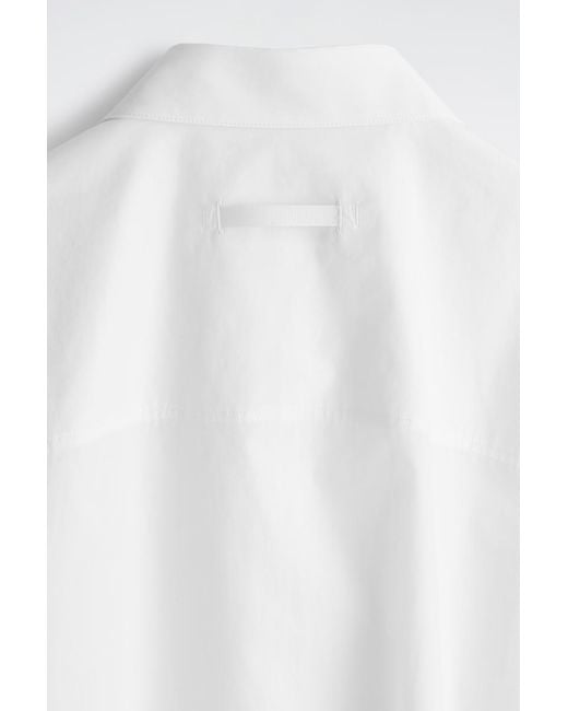 COS White Tailored Short-Sleeved Cotton Shirt for men