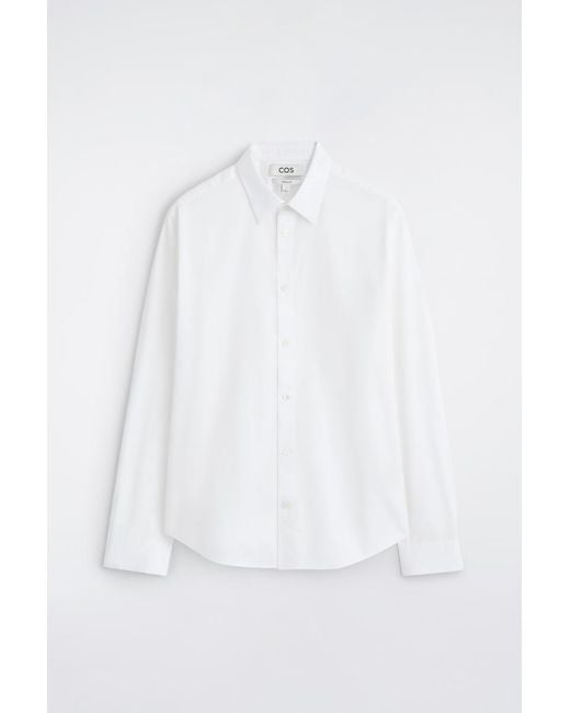 COS White Classic Cotton Shirt for men