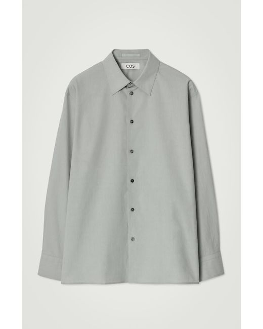 COS Gray Signature Cotton Shirt for men