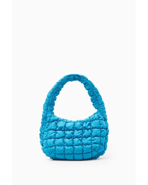 COS Blue Quilted Mini Bag