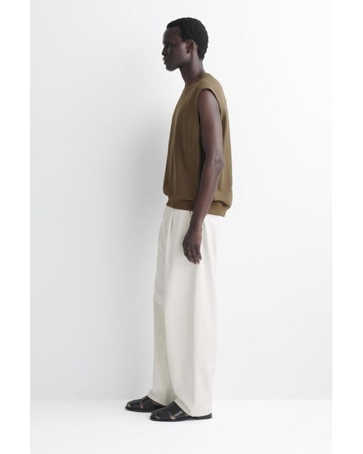COS Green Jersey Tank Top for men