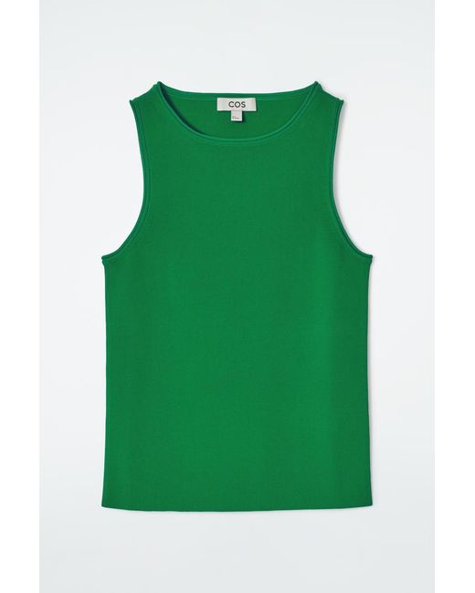 COS Green Tubular Knitted Tank Top