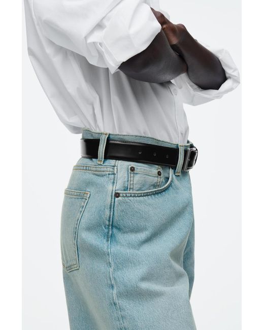 COS Blue Longline Denim Shorts for men