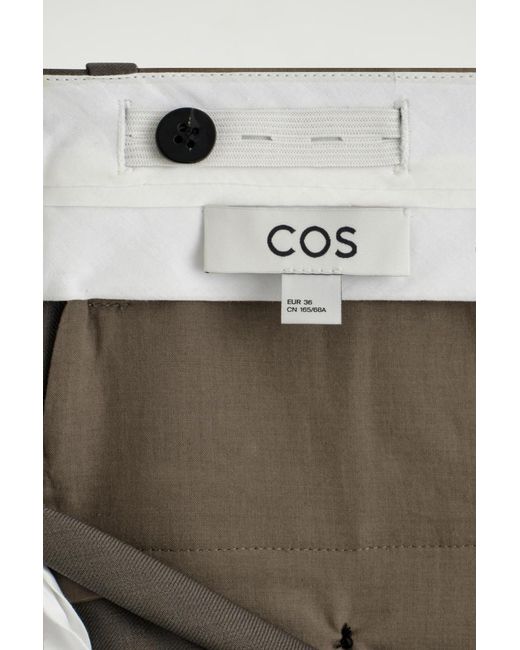 COS Gray Tailored Wool-Twill Bootcut Pants