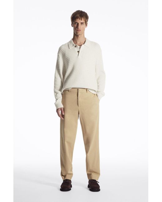 COS Natural Straight-leg Twill Chinos for men