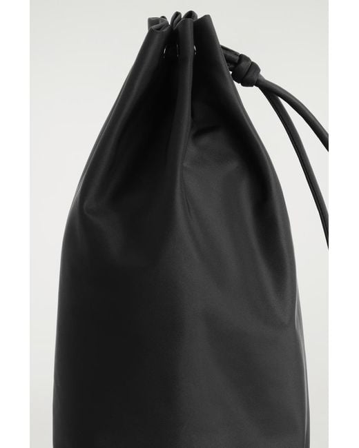 COS Black Drawstring Crossbody Bag