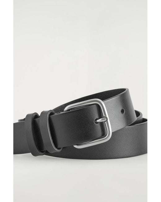 COS Black Classic Leather Belt