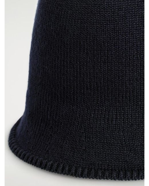 COS Blue Merino Wool Bucket Hat