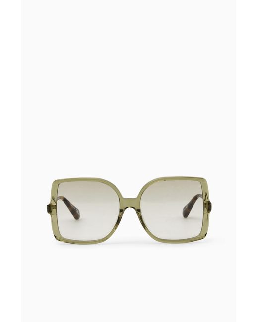 COS Green Archive Sunglasses - Square