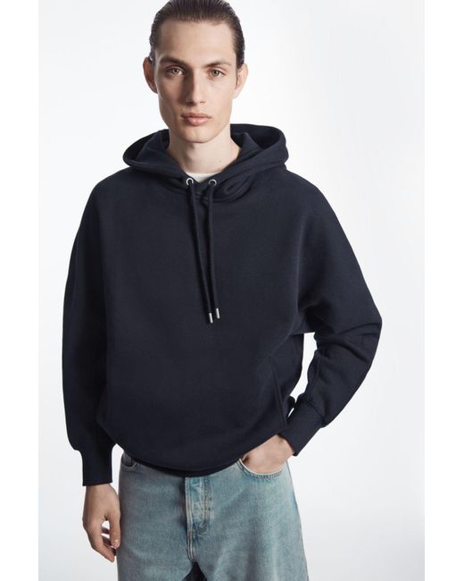 COS Heavyweight Panelled Hoodie in Blue for Men | Lyst