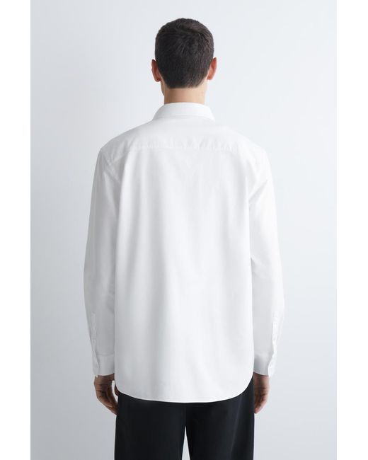 COS White Cotton Oxford Shirt for men