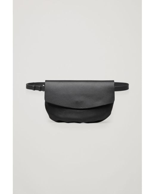 COS Black Leather Belt Bag