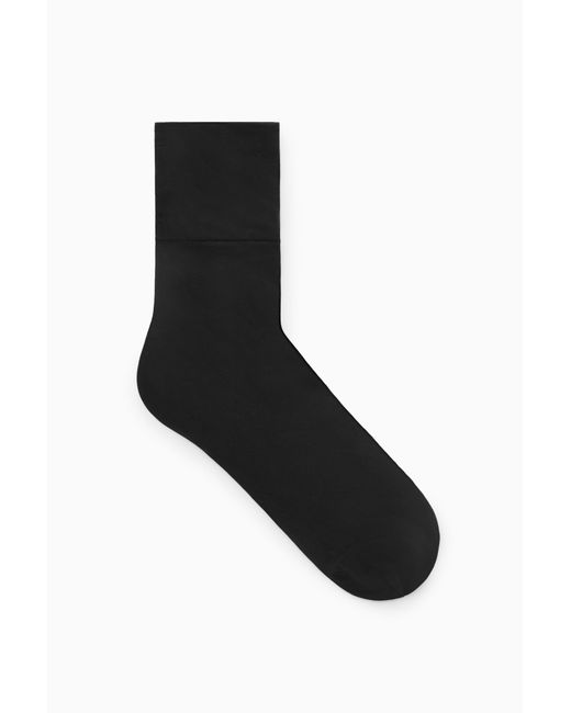 COS Black Sheer Mid-length Socks