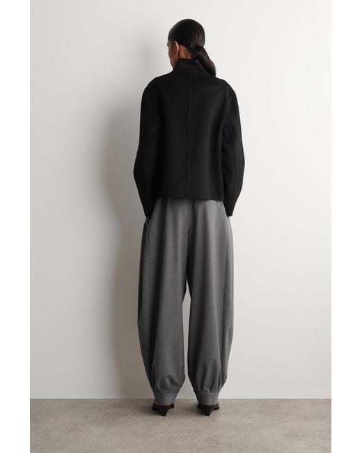 COS Black Structured Double-Faced Wool Jacket