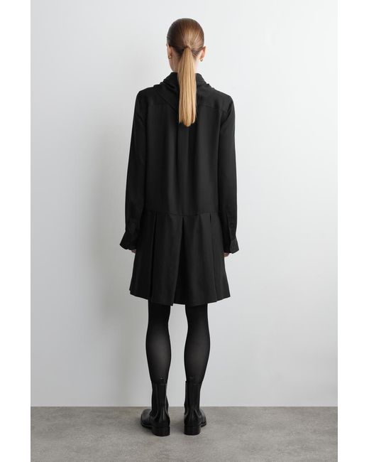 cos black drop waist dress COS 