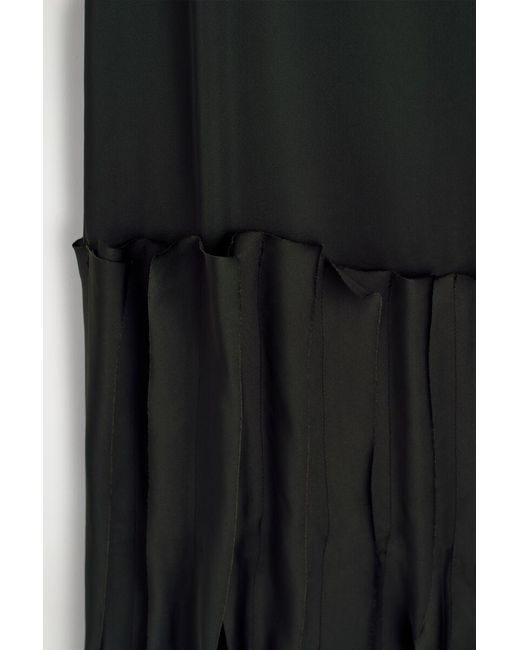 COS Black Appliquéd Panelled Midi Dress