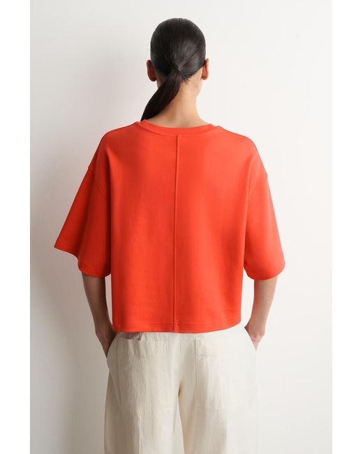 COS Red Oversized Boxy Cotton T-Shirt