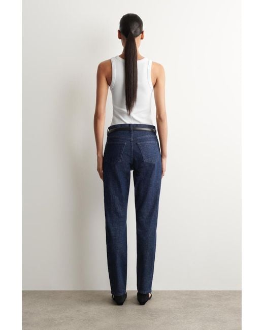 COS Blue Flute Slim-Leg Jeans