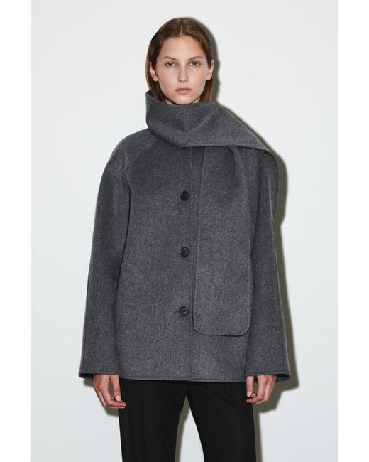 Giacca Corta Con Sciarpa di COS in Gray
