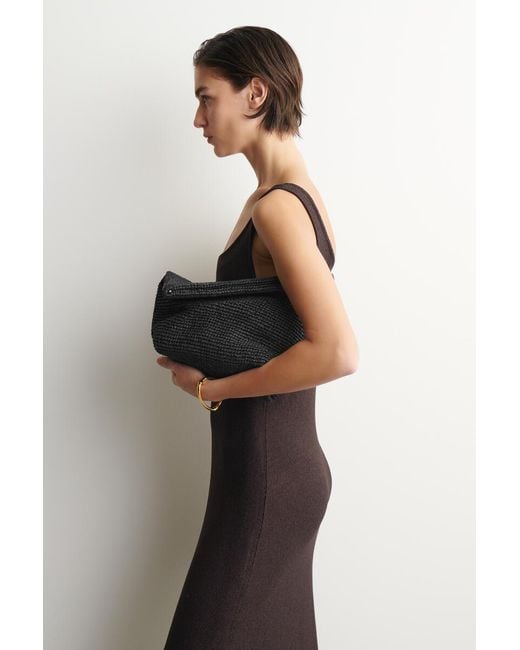 COS Black Folded Clutch Bag