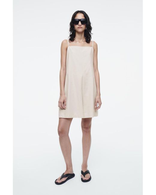 COS White Playsuit Mit Karree-ausschnitt