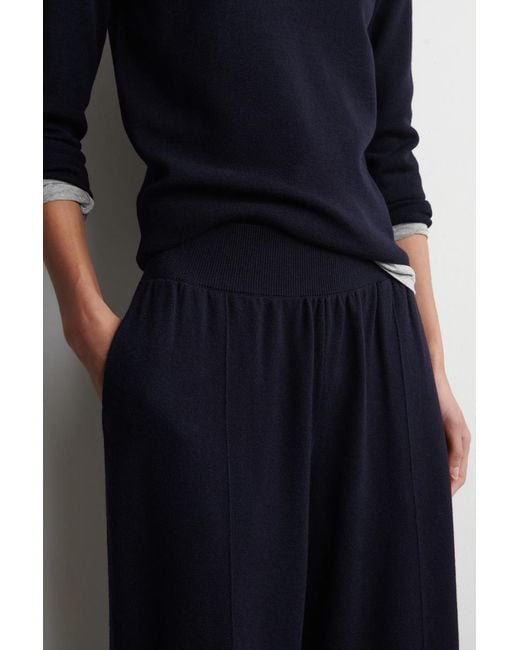 COS Blue Elasticized Merino Wool Pants