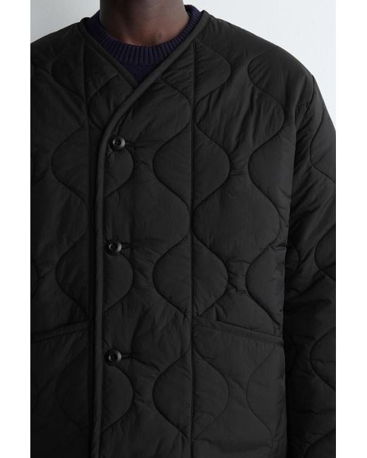 COS Black Reversible Quilted Jacket for men