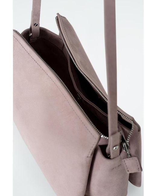 COS Pink Tome Mini Crossbody Bag - Suede