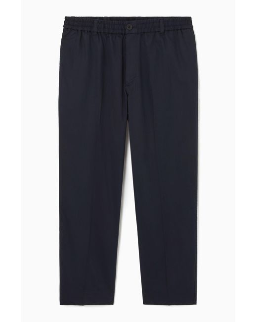 COS Blue Tapered Elasticated Trousers for men