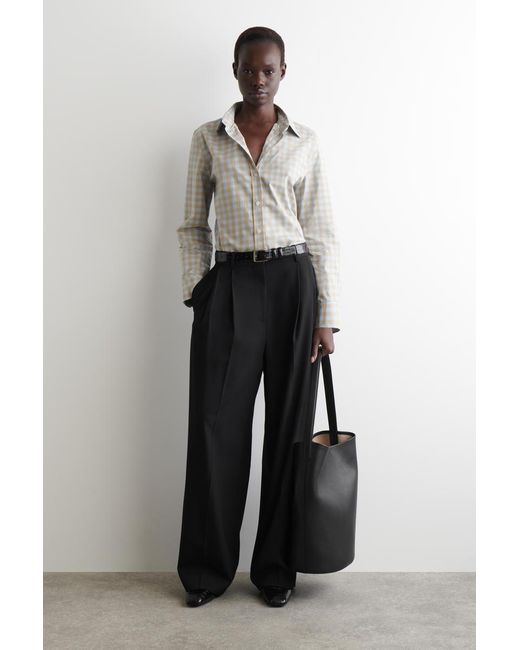COS White Gingham Cotton Shirt