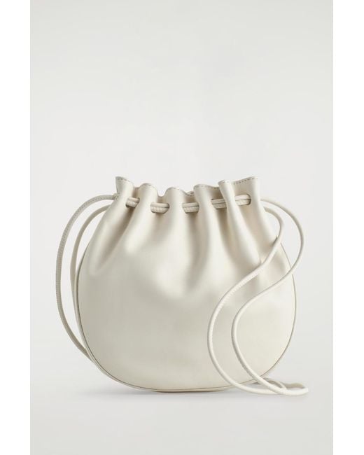 COS White Gathered Pouch Bag