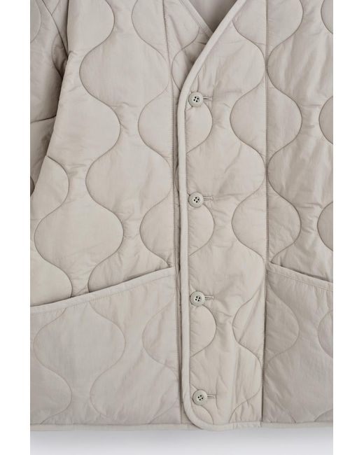 COS Gray Reversible Quilted Jacket for men