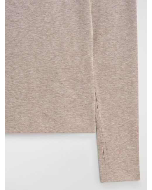COS Natural Cotton Long-Sleeved Top