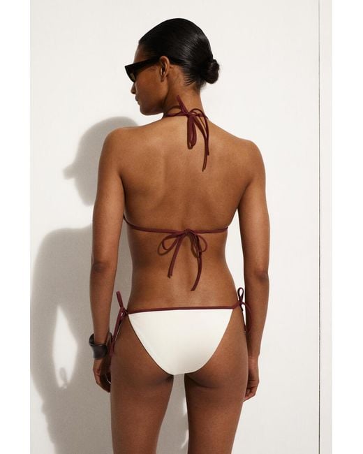 COS Natural Contrast-Trimmed Tie-Side Bikini Briefs