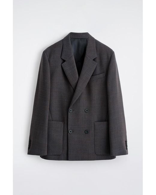 COS Black Unstructured Wool-Blend Blazer for men